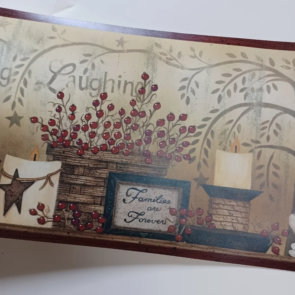 Wallpaper Border Country Caring Candles